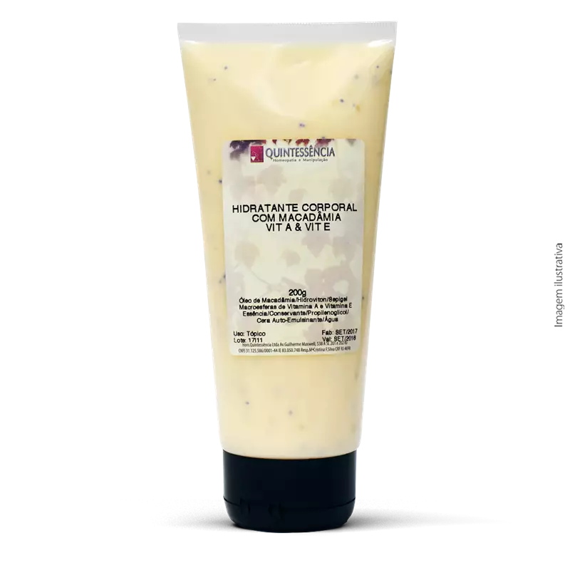 Hidratante Corporal com Macadâmia, Vitaminas A + E  220ml