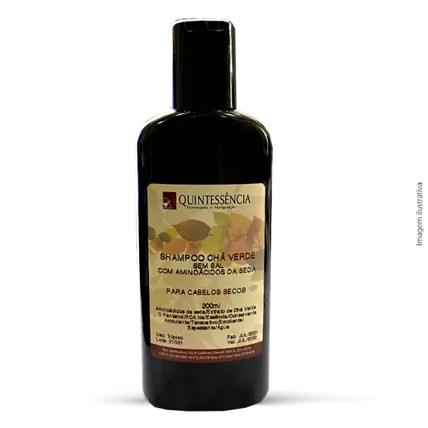 Shampoo Cabelos Secos com  Cha Verde 200ml