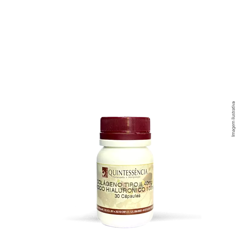 Colágeno Tipo II 40mg e Ácido Hialuronico 100mg 30cáps