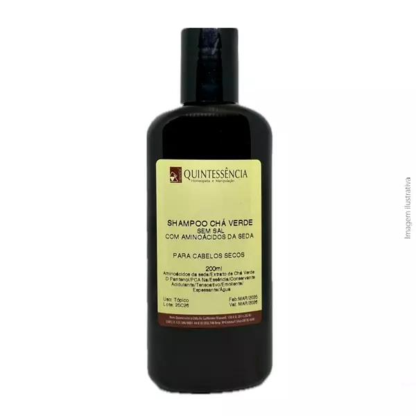 Shampoo Cabelos Secos com  Cha Verde 200ml