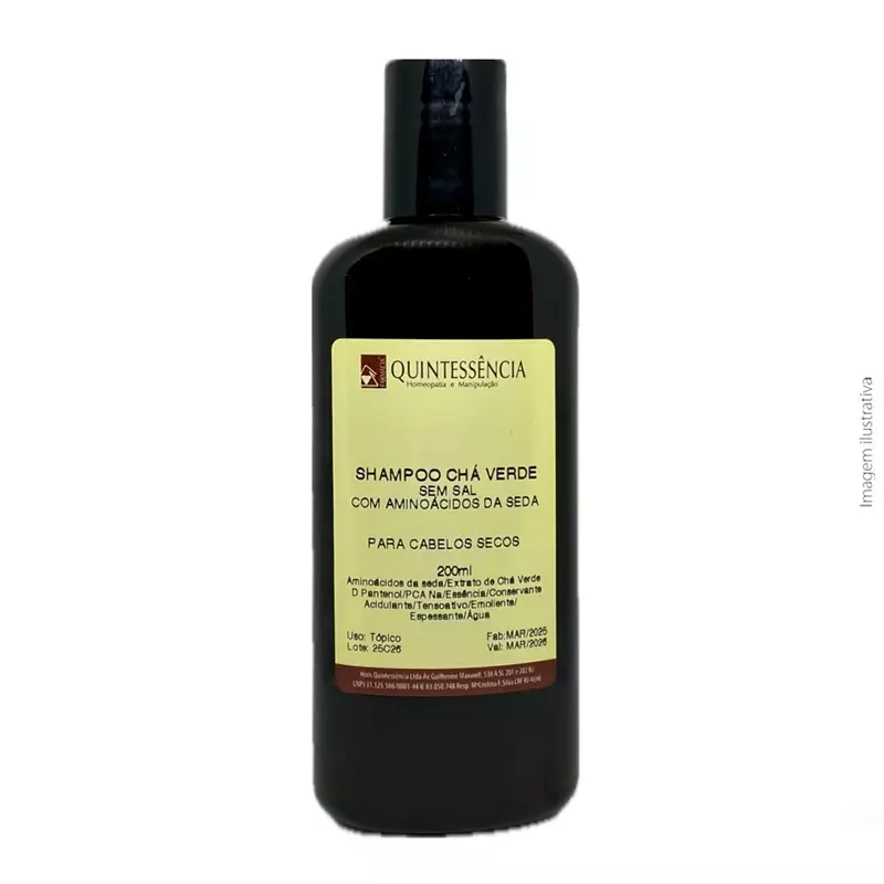 Shampoo Cabelos Secos com  Cha Verde 200ml